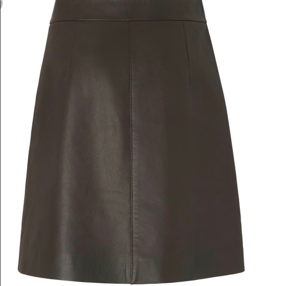 $94🔥L.K.Bennett olive green leather skirt size4US - Picture 6 of 6
